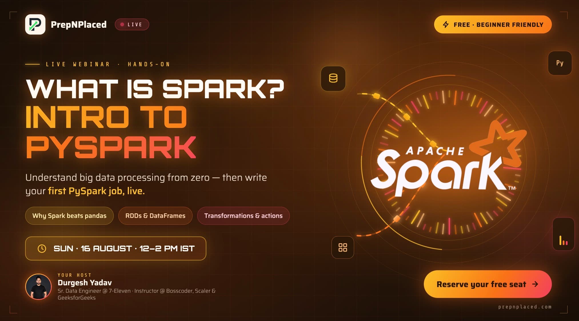 What is Spark? — PrepNPlaced live webinar